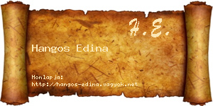 Hangos Edina névjegykártya